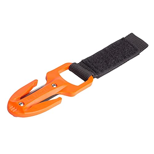 Tongina Scuba Diving Dual Dive Rope Cutter Blade with Sheath Bag, Orange