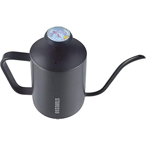 STARESSO Pour Over Coffee Kettle,Tea Kettle w Thermometer,Stainless Steel Coffee Maker Tea Pot, Gooseneck Tea Kettle for Drip Coffee, French Press and Tea for Camping, Home & Kitchen 550ml/19oz Cover