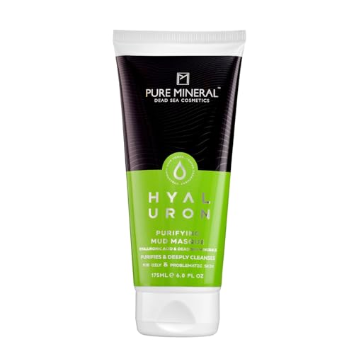 Pure Mineral - Mascarilla Purificante de Barro para Pieles Grasas y Problemáticas - Minerales del Mar Muerto, Absorbe el Sebo, Limpieza Profunda - Sin siliconas, sulfatos, parabenos - 175ml