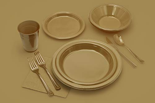 Exquisite Gold 12 Oz Plastic Bowls Disposable Party Bowls - Gold Large Soup Bowls For All Occasions With 50 Gold Disposable Bowls Per Pack #TOP3
