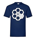 Russisch Roulette Männer T-Shirt Navy XXL