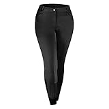 ELT Women's Equestrian Breeches, Black, Size 42