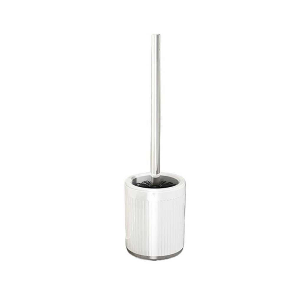 Toilet Brush Household Bathroom Toilet Cleaning Brush with Base Set(White)