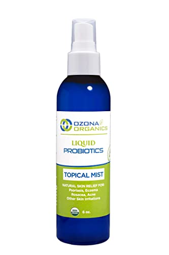 Ozona Organics - Liquid Probiotics Topical Mist - Unscented Probiotic Spray Natural Skin Care for Face & Body - Organic Ingredients - 6oz