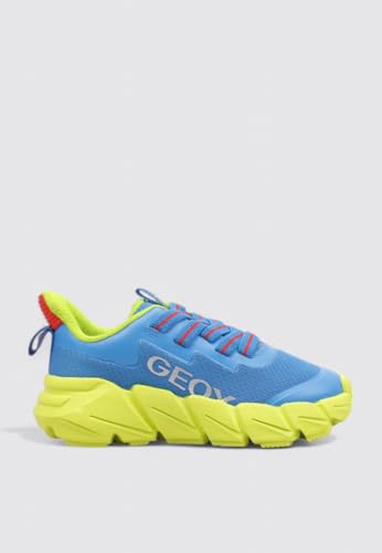 Geox J FLEXYPER Fast BOY Sneaker, Royal/Lime, 11 UK Child
