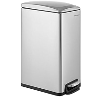 Hongzhi Small Bathroom Trash Can With Lid Soft Close-5L/1.3 Gal Slim Garbage Can Metal Step Wastebasket Rectangle Narrow Waste Bin Hkgz1764 - View #9