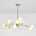 Produktbild Jadssox Sputnik Gold Kronleuchter Deckenleuchte Globus Glas Hängelampe Mid Century Pendelleuchte, 9 Lichter Goldene Kronleuchter für Kücheninsel Esszimmer Wohnzimmer