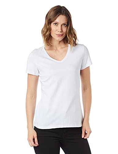 Camiseta Básica basicamente. Lisa, feminino, Branco, GG