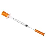 U-100 1/2ml/cc 29G Iusnliu Syringe 1/2" (12.7mm) needle, Disposable Individual Package Pack of 50