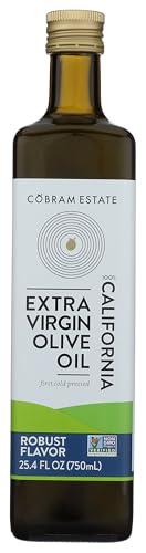 Cobram Estate Robust 100% California Extra Virgin Olive Oil, First Cold Pressed, Non-GMO, Keto Friendly, High in Antioxidants, Bold & Spicy, 750ml Bottle