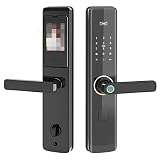 XJDZ Smart Lock Touch, Schlüsselloses Sicherheitstürschloss Mit Fingerabdruck Elektronischer Riegel Touchscreen Bluetooth-Tastatur