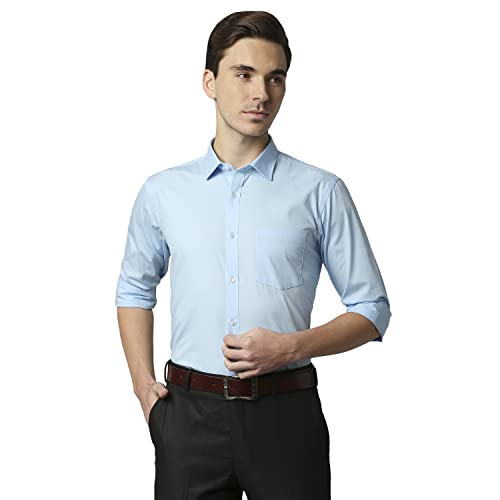 Image of Park Avenue Mens Cotton Solid Slim Fit Shirt