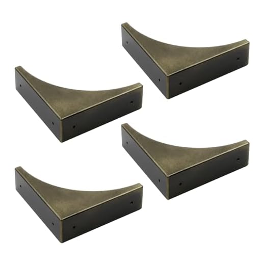 Antrader Metal Box Corner Protector Decorative Edge Cover Safety Guard Pack of 4
