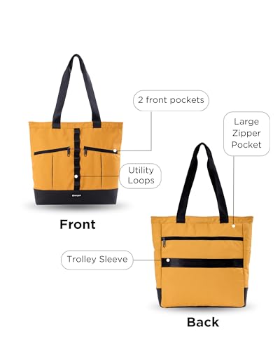 Image of CarryPro Tote Bags-Stylish Shoulder Handbag for Women-Exotic Office & Travel Side Bag-Lightweight Design with Trolley Sleeve Handbags- Gift for Men & Women-Unisex