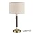 EDISHINE Mid Century Table Lamp, Bedside Lamp with Pull Chain Switch, Solid Wood & Metal Pole, Modern Nightstand Table Lamp for Living Room, Bedroom, Office, Frosted Bronze & Wood Finish