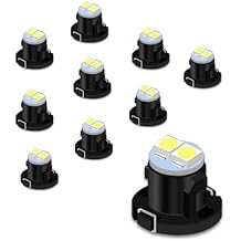 NIIIYTYB 10Pcs T4.2/T4 LED Bulb Climate Control Bulbs Wedge Instrument Cluster Panel Light for Car Dashboard Dash Lights Indicators Base Automotive Look up Switch Light Bulbs White Light