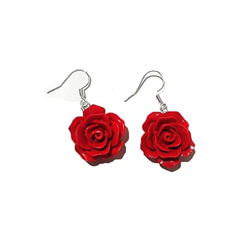 Red Rose Dangle Earrings by Caiyao Cover
