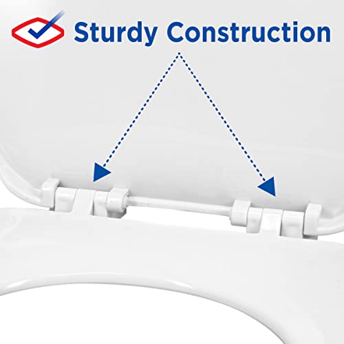 Clorox Antimicrobial Elongated Beveled Plastic Toilet Seat With Easy-Off Hinges – Wiggle-Free Design #TOP1