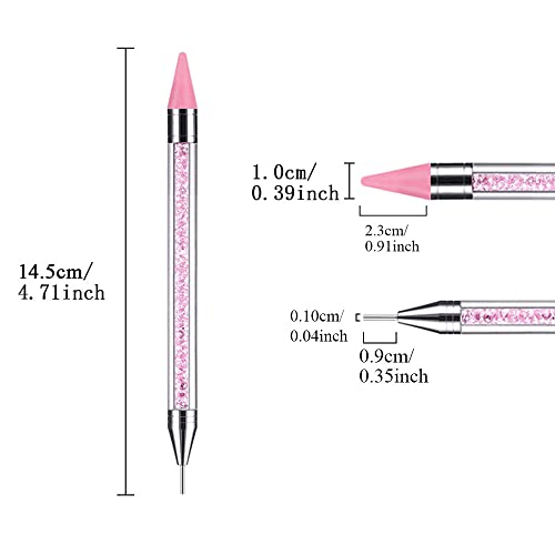 Rhinestone Picker Dotting Pen, ForSewian Nail Dotting Tool Double Head Wax Pen, Rhinestone Pickup Tool for DIY Nail Art - Thumbnail 4
