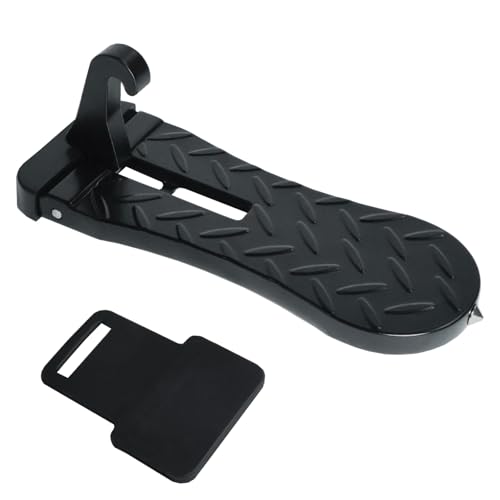 Car Door Step with Latch Protector, Extended Foldable Aluminum Alloy