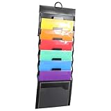 Cabilock Erweiterbarer Hängeregistratur Ordner aus Bruchfestem Pp Wand Aktenmappe mit 6 Fächern für Büro Schule Zuhause