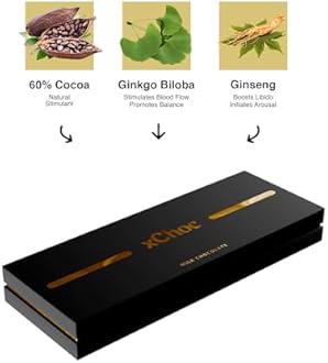 xChoc Milk Chocolate Hearts For Couples - Improve Mood, Performance & Energy - Vegetarian & Gluten-Free for Men & Woman (1 Box)