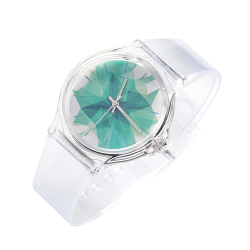 Reloj de pulsera transparente de cuarzo diseño simple escala visible para estudiantes casual