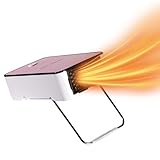 Portable Space Heater, PTC Ceramic Electric Warmer Blower Desktop Heater High Output Fan Warmers for Home Bedroom Office Desk Indoor Use (Pink)