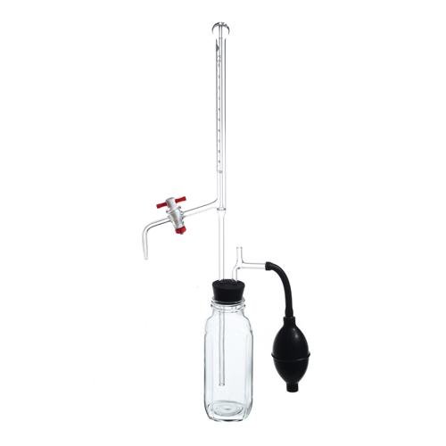 Wilmad-Lab Glass LG-4241T-100 Laboratory Grade Automatic Burets with Straight Stopcocks with PTFE Plugs, 10 mL Capacity