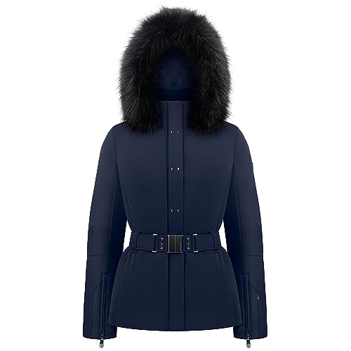 Veste de ski 0801 Gothic Blue Poivre Blanc premium pour femme bleu