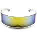 zeroUV - Futuristic Wrap Around Monoblock Shield Sunglasses (Sun)