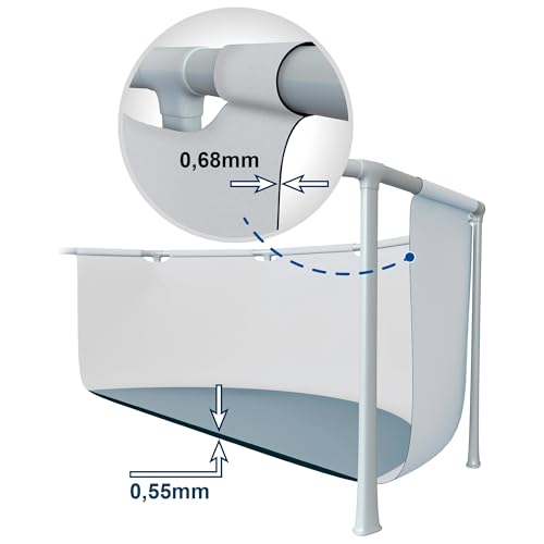 Miniatura 6 de Intex - Piscina Desmontable, Ultra Xtr, Gris Oscuro, D488x122 Cm, Capacidad Para 19.156 Litros, Escalera, Tapiz, Cobertor, Estructura Metálica, Montaje 45 Minutos, Conexiones Ø38 Mm 56089