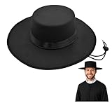 Nicky Bigs Novelties Amish Hat, Bolero Hat, Flat Brim Cowboy Hats, Matador Costume Hats For Men
