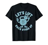 Let's Lift Each Other Up Kettlebell Peace Sign Gym Positive T-Shirt