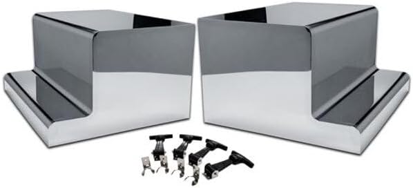 Technical Precision Replacement for Peterbilt 379 Year 1997 Heavy Duty Stainless Steel Tool Box Battery Box Step Covers