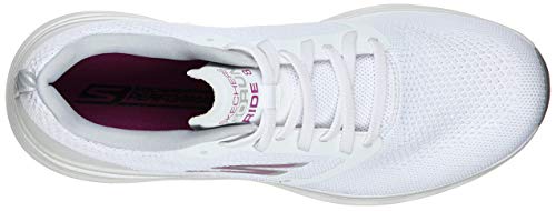 Skechers - Womens GOrun Ride 8 Hyper Shoes, Size: 11 M US, Color: White/Purple