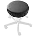 Saloniture 2-Pack Round Stool Seat Cover, 13-1/2 Inch Waterproof Slipcover for Swivel Chair or Barstool - Black