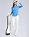Women's Golf Shirts Lightweight UPF 50+ Long Sleeve Shirts UV Protection Quick Dry Cool Polo Shirts for Women Work Outdoor(Sky Blue, M)