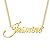 Novgarden Name Necklace Personalized, 18K Gold Plated Custom Name Necklace Nameplate Pendant Jewelry Gift for Women, Girls