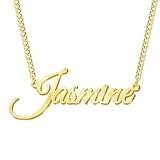 Novgarden Name Necklace Personalized, 18K Gold Plated Custom Name Necklace for Women Nameplate Pendant Personalized Christmas Jewelry Gifts for Lover