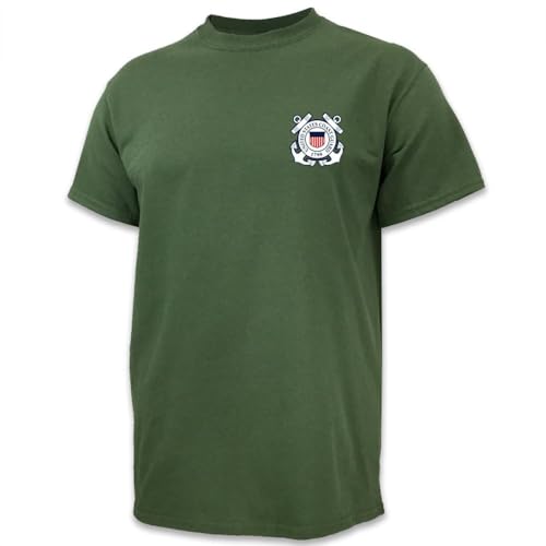 Armed Forces Gear US Coast Guard Seal Logo T-Shirt (Od Green MD)