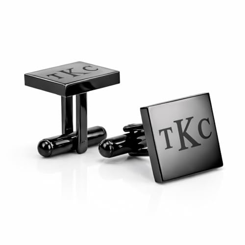 Personalized Custom Black Square Cufflinks – Elevate His Style |
