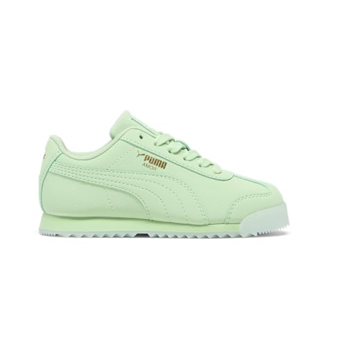 Image of PUMA Roma Sneaker, Pure Green-ICY Blue, 1 US Unisex Little Kid