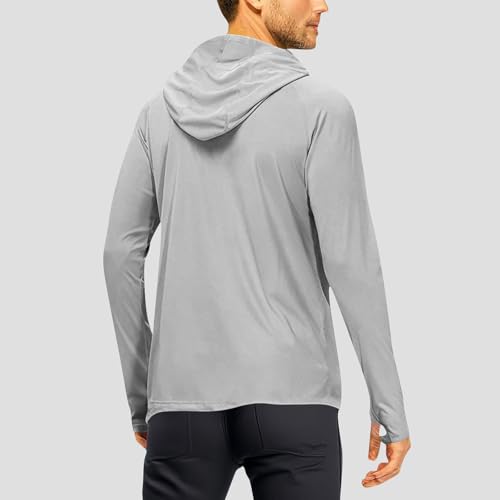 Mens Sun Protection Hoodie UPF 50+ UV SPF Long Sleeve Sun Shirts Outdoor Lightweight Fishing Hiking Shirts Rash Guard4
