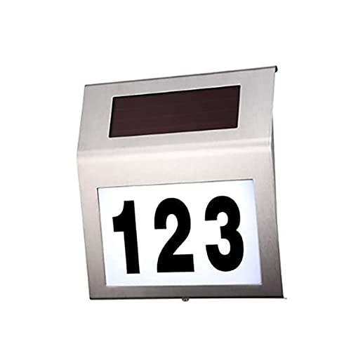 Numéro de maison solaire - Lampes solaires d'extérieur - Lampe solaire pour numéro de maison - Éclairage LED pour maison, rue, jardin