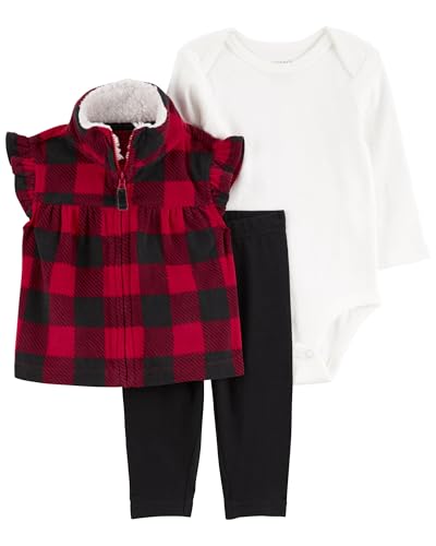 Image of Carter's Baby Girls' 3 Piece Vest Little Jacket Set