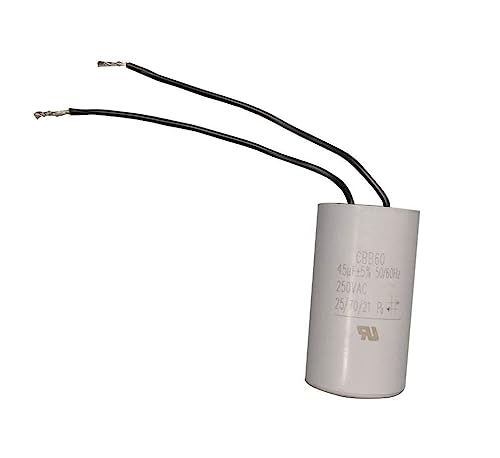COCAPCO 250VAC 45uF 45MFD CBB60 Motor Run Capacitor 2 Wires 45 Uf MFD 250 VAC 250V AC 25/70/21 40x70mm UL Listed