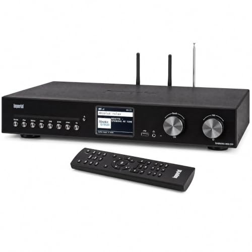 Imperial DABMAN i560 CD - HiFi Anlage mit Verstärker und CD Player - Internetradio/Digitalradio (DAB+ / DAB/UKW/WLAN/LAN, HDMI ARC, Bluetooth senden und empfangen, Streaming Dienste) schwarz