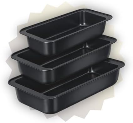 Kit 3 Formas para Assar Pão e Bolo, Assadeiras Antiaderentes – Ta...