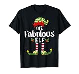 Fabulous Christmas Elf Matching Pajama X-Mas Party T-Shirt